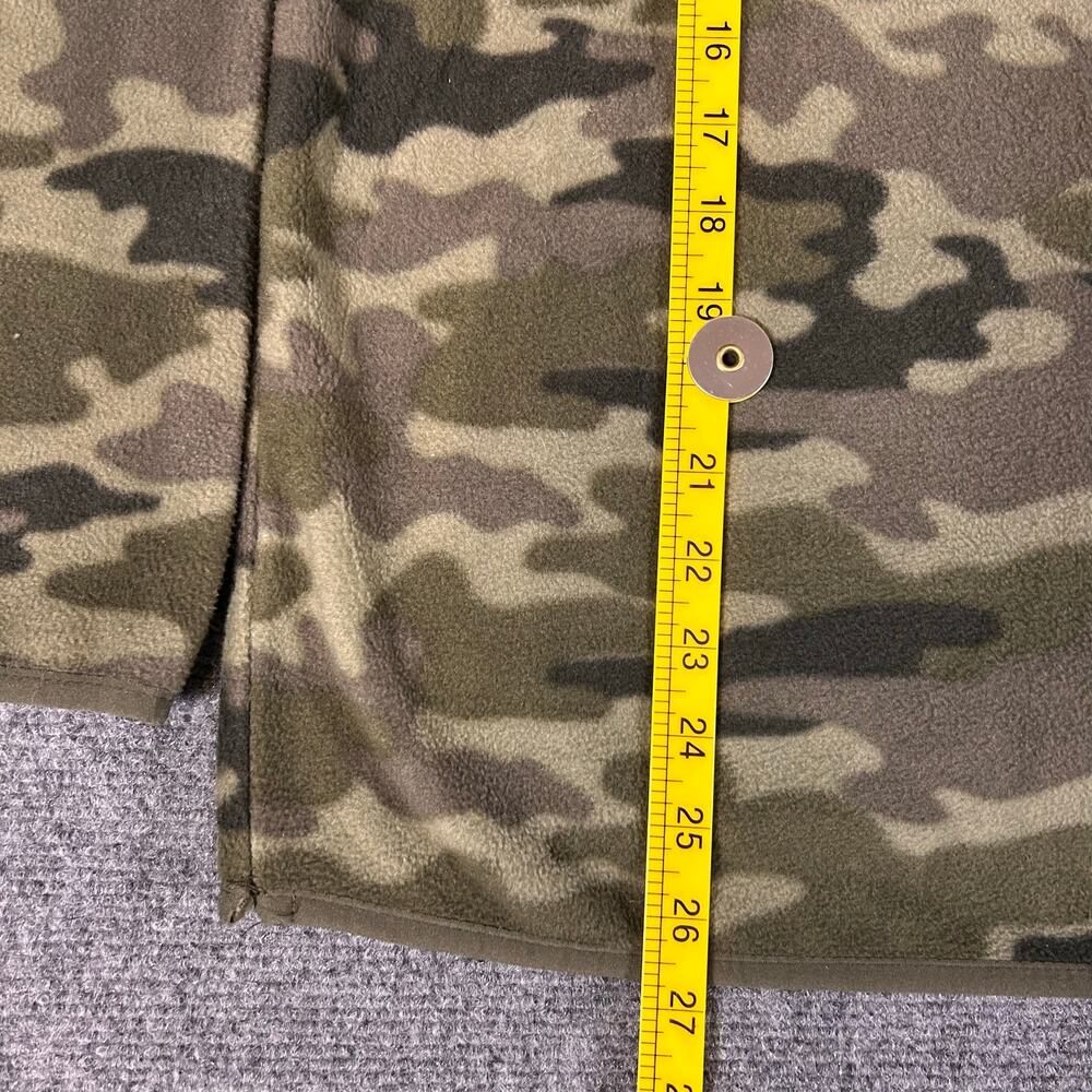 Eddie Bauer Camo Fleece Boys L 14/16 Green Brown100% Polyester Camouflage Jacket - Picture 6 of 9